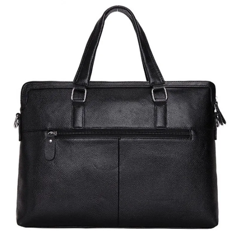 Men's Genuine Leather Briefcase Satchel Bags For Men Business Fashion Soft Cowhide Shoulder Laptop Bag Bolsa Masculina Cartable