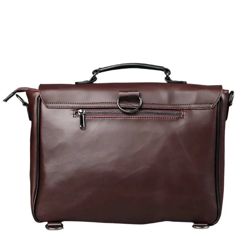 Men's Leather Business Briefcase Bag