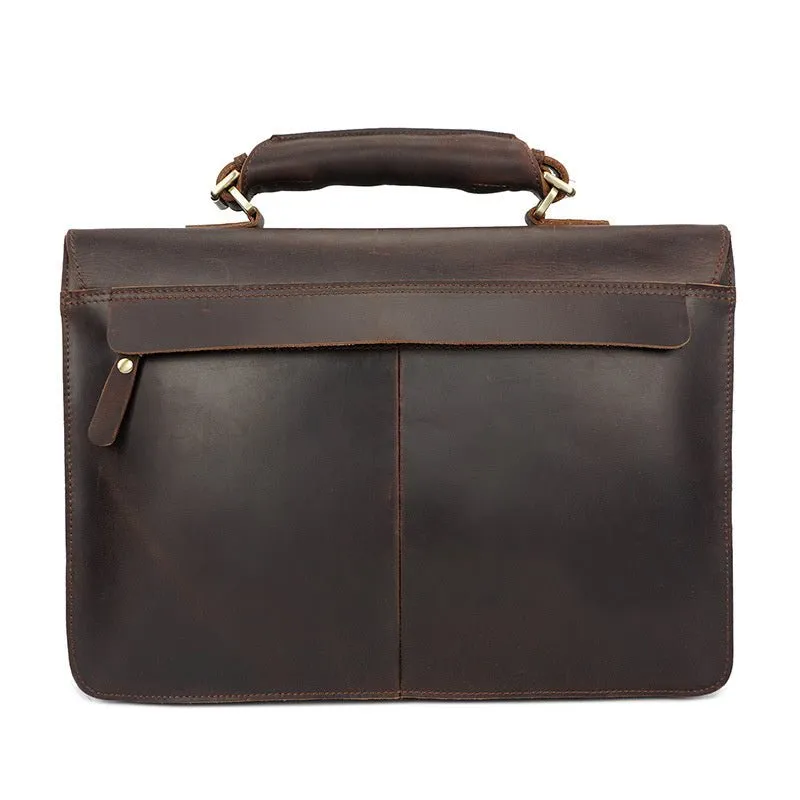 Men's Messenger Leather Briefcase Bag