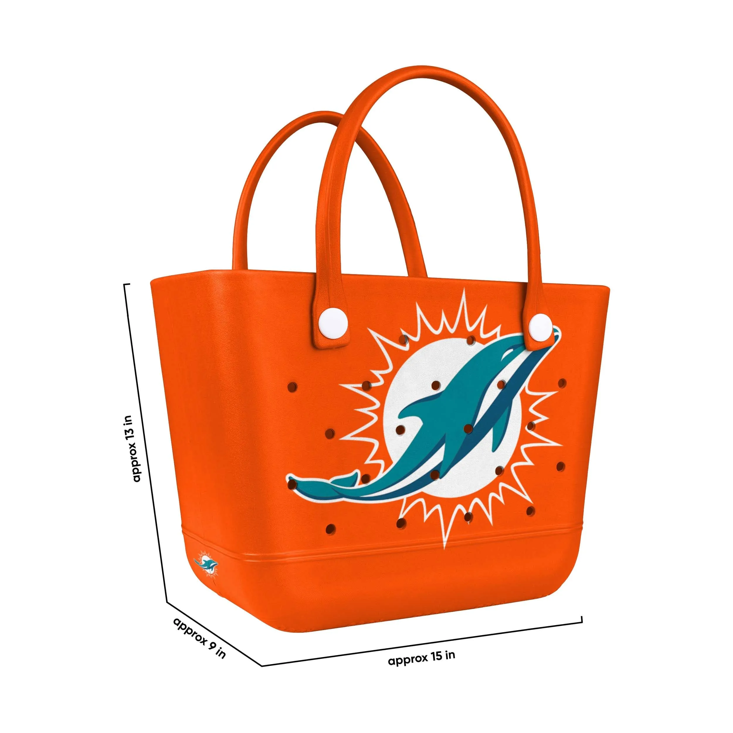Miami Dolphins NFL Big Logo Tailgate Tote Bag