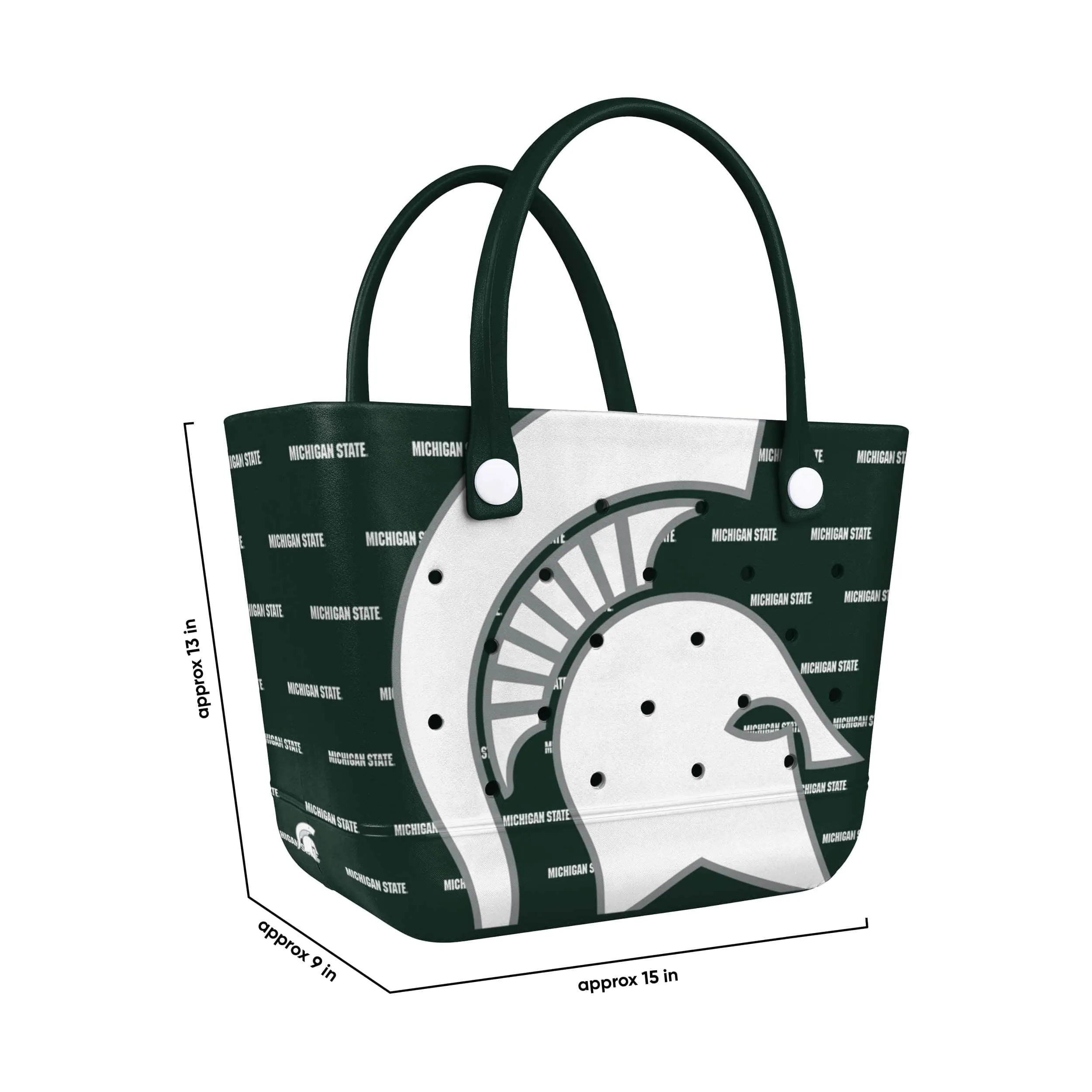 Michigan State Spartans NCAA Big Logo Mini Print Tailgate Tote Bag (PREORDER - SHIPS LATE JANUARY)