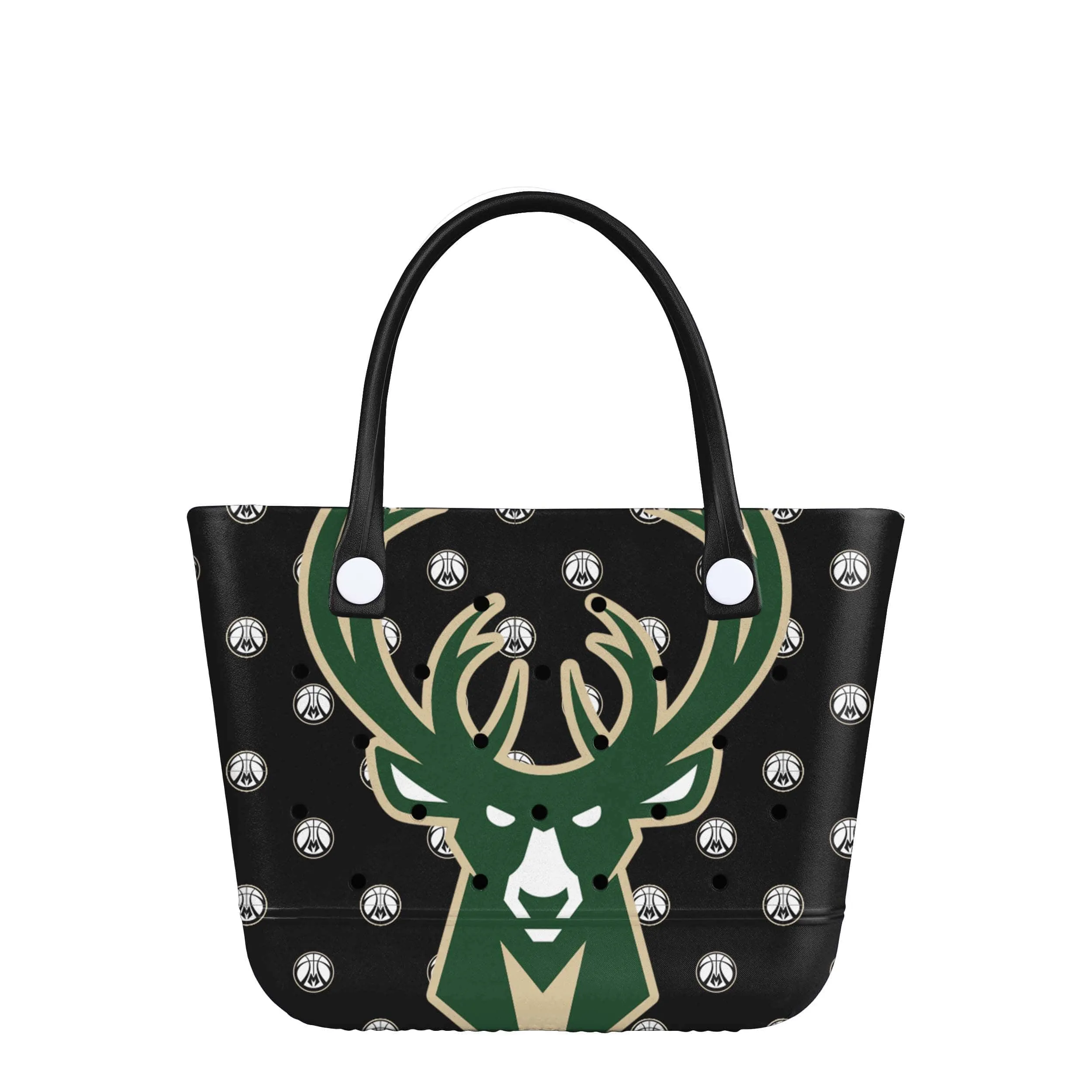 Milwaukee Bucks NBA Big Logo Mini Print Tailgate Tote Bag (PREORDER - SHIPS LATE JANUARY)