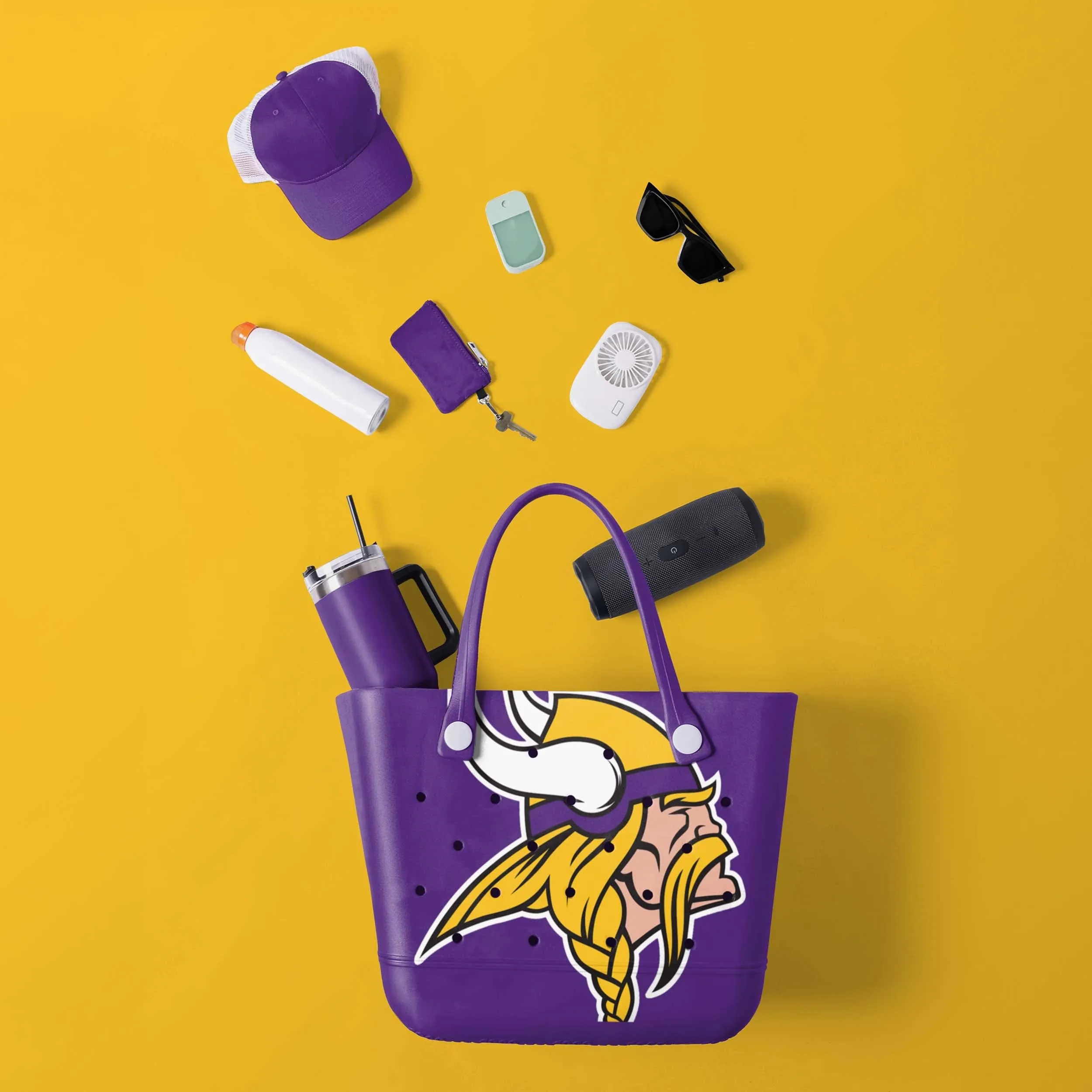 Minnesota Vikings NFL Big Logo Tailgate Tote Bag