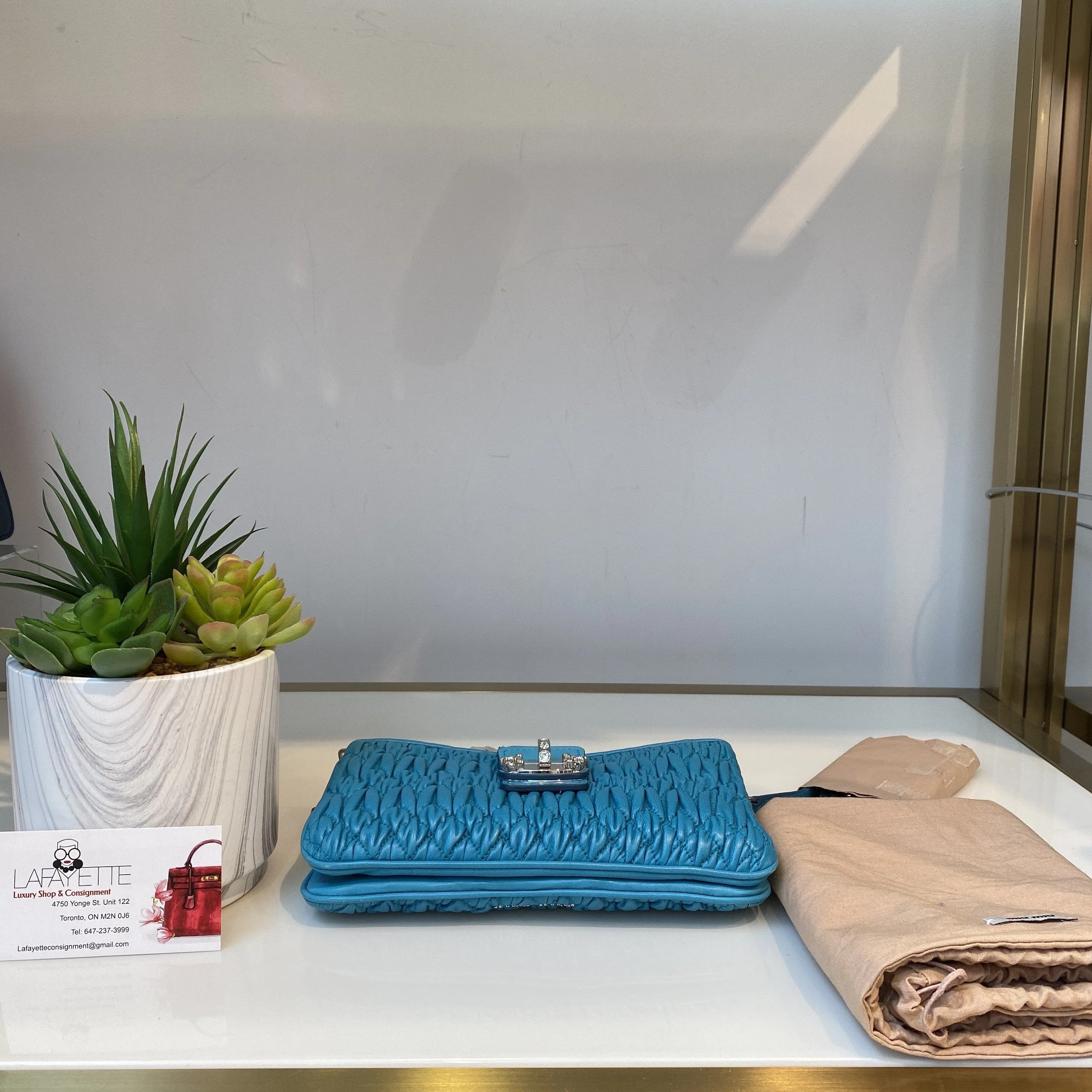 MIUMIU Clutch with Crystal Chain