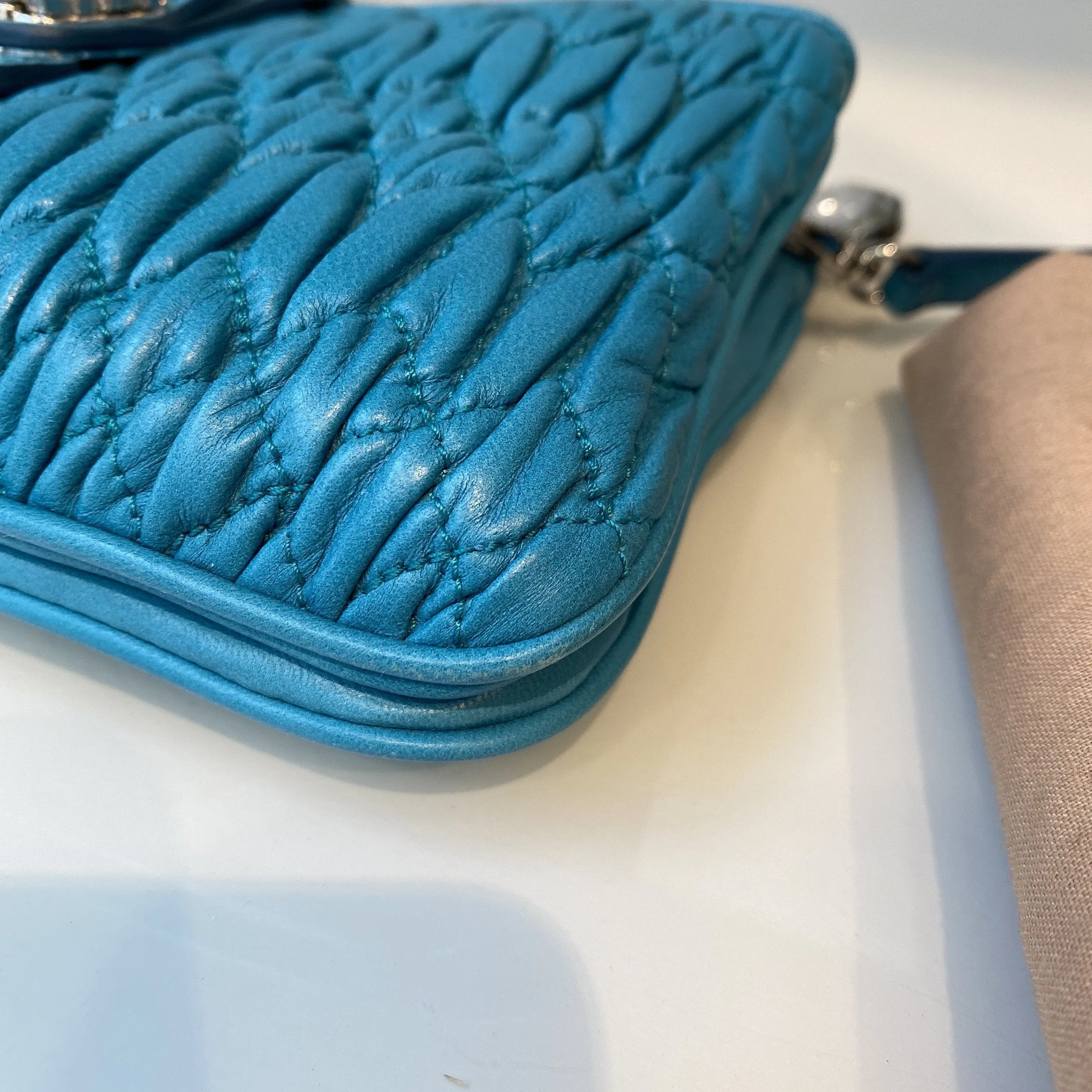 MIUMIU Clutch with Crystal Chain