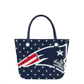 New England Patriots NFL Big Logo Mini Print Tailgate Tote Bag