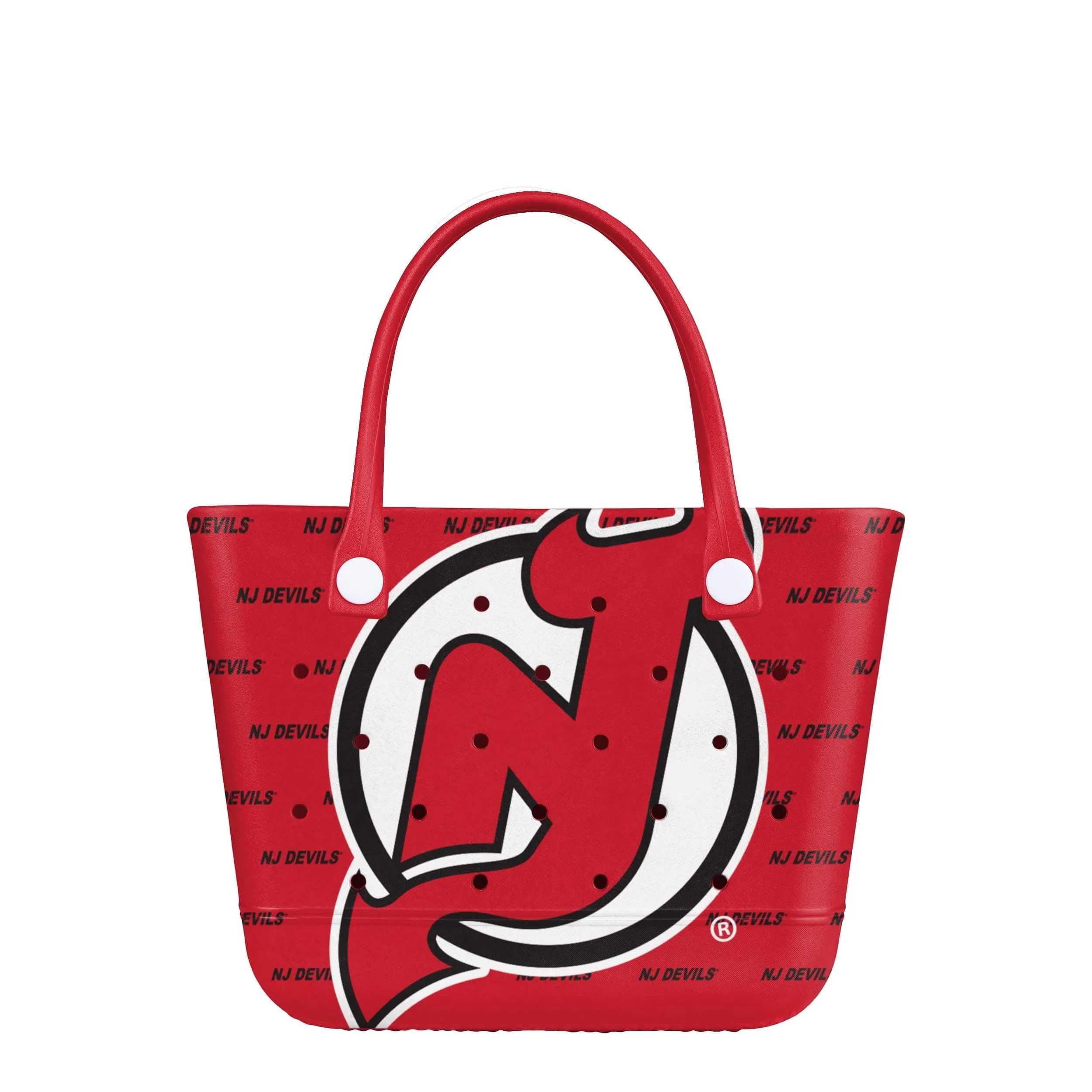 New Jersey Devils NHL Big Logo Mini Print Tailgate Tote Bag (PREORDER - SHIPS LATE JANUARY)