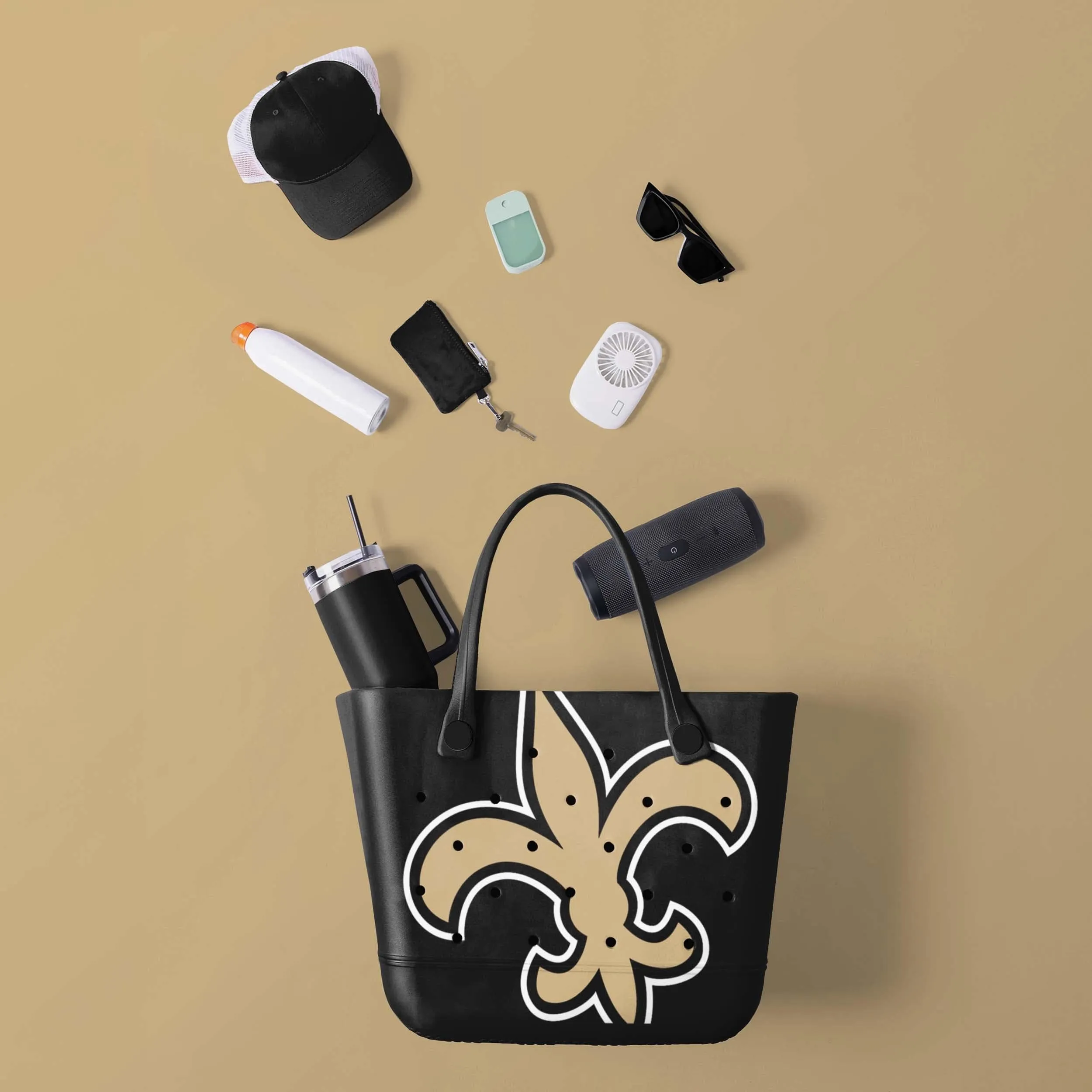 New Orleans Saints NFL Big Logo Tailgate Tote Bag