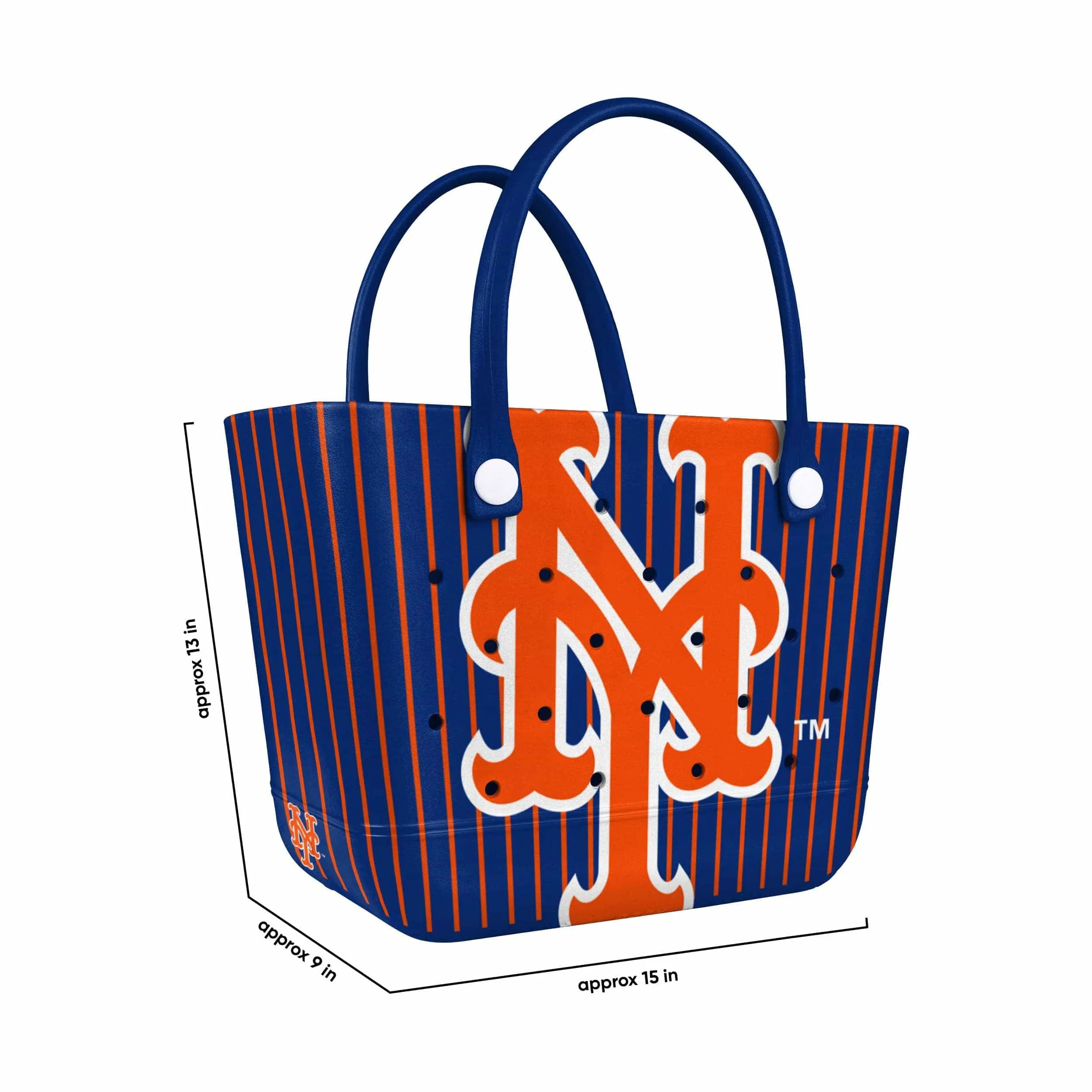 New York Mets MLB Pinstripe Tailgate Tote Bag (PREORDER - SHIPS MID MARCH)