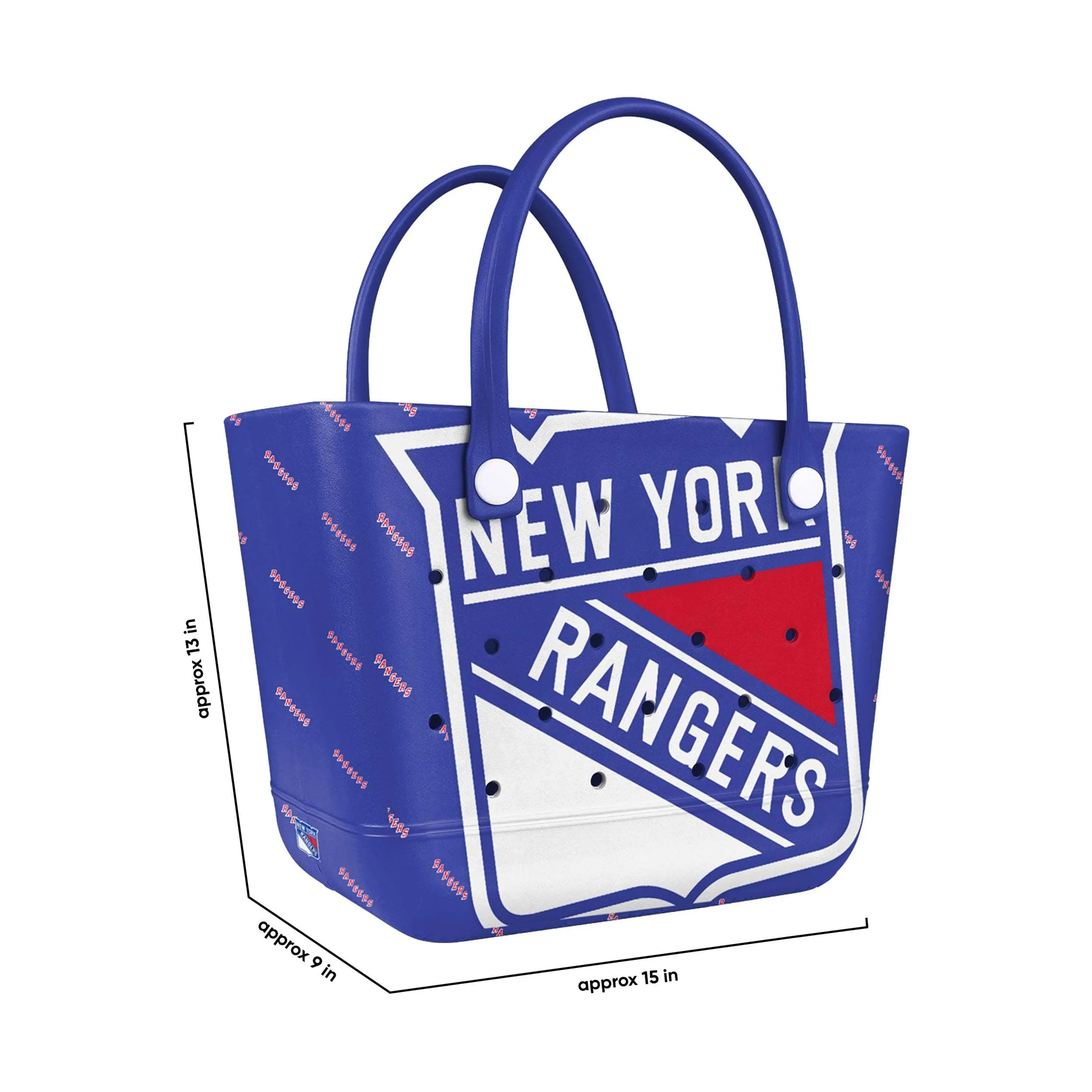 New York Rangers NHL Big Logo Mini Print Tailgate Tote Bag (PREORDER - SHIPS LATE JANUARY)