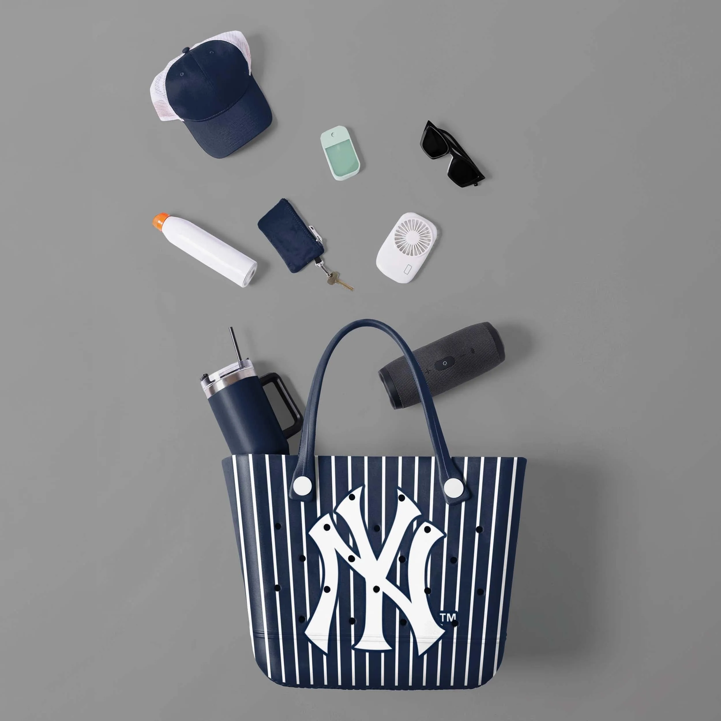 New York Yankees MLB Pinstripe Tailgate Tote Bag (PREORDER - SHIPS MID MARCH)