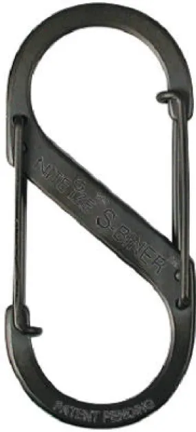 Nite Ize SB4-03-01 S-Biner Black Stainless Steel Dual-Gate Carabiner #4, 75 Lb