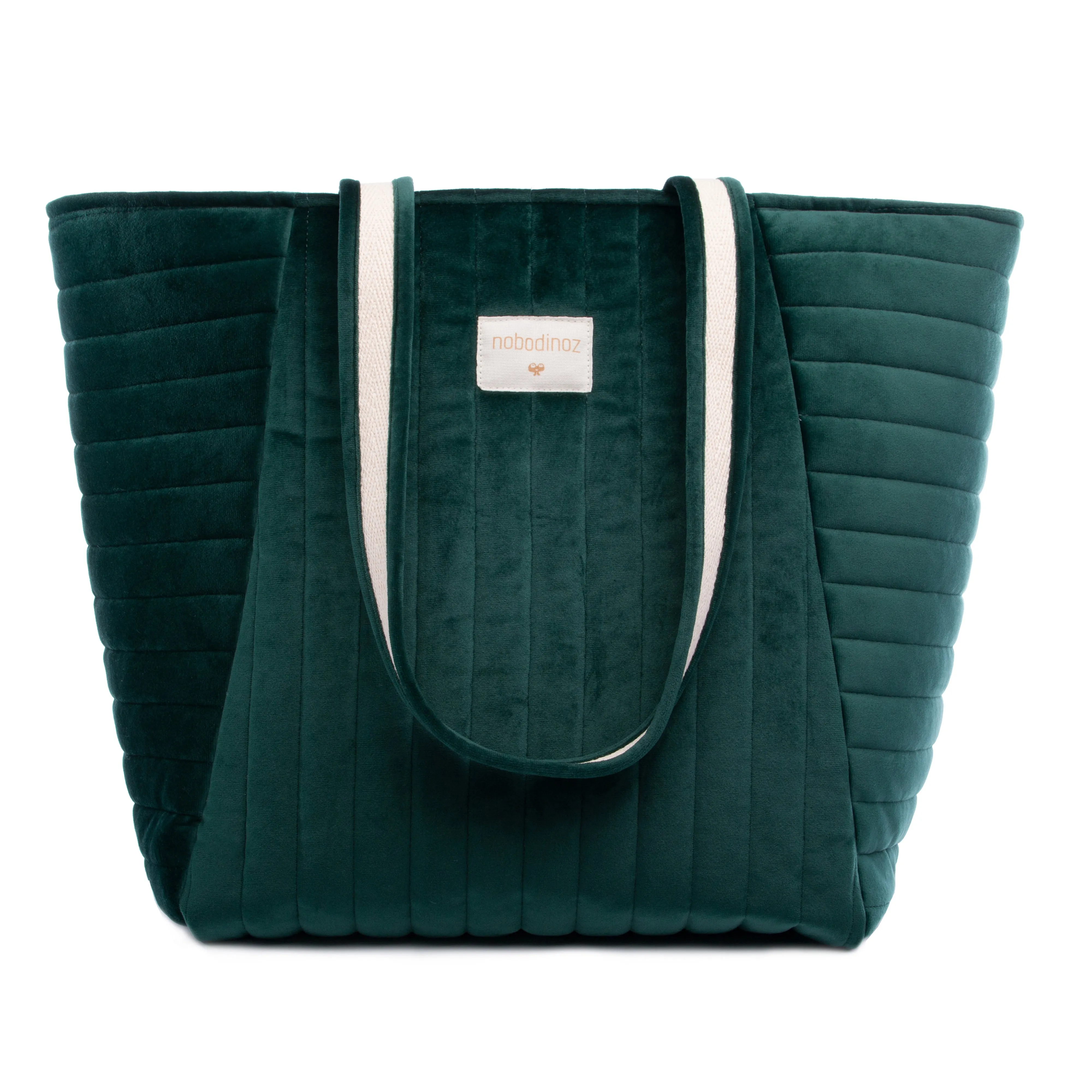 nobodinoz Savanna Velvet Maternity Bag Jungle Green