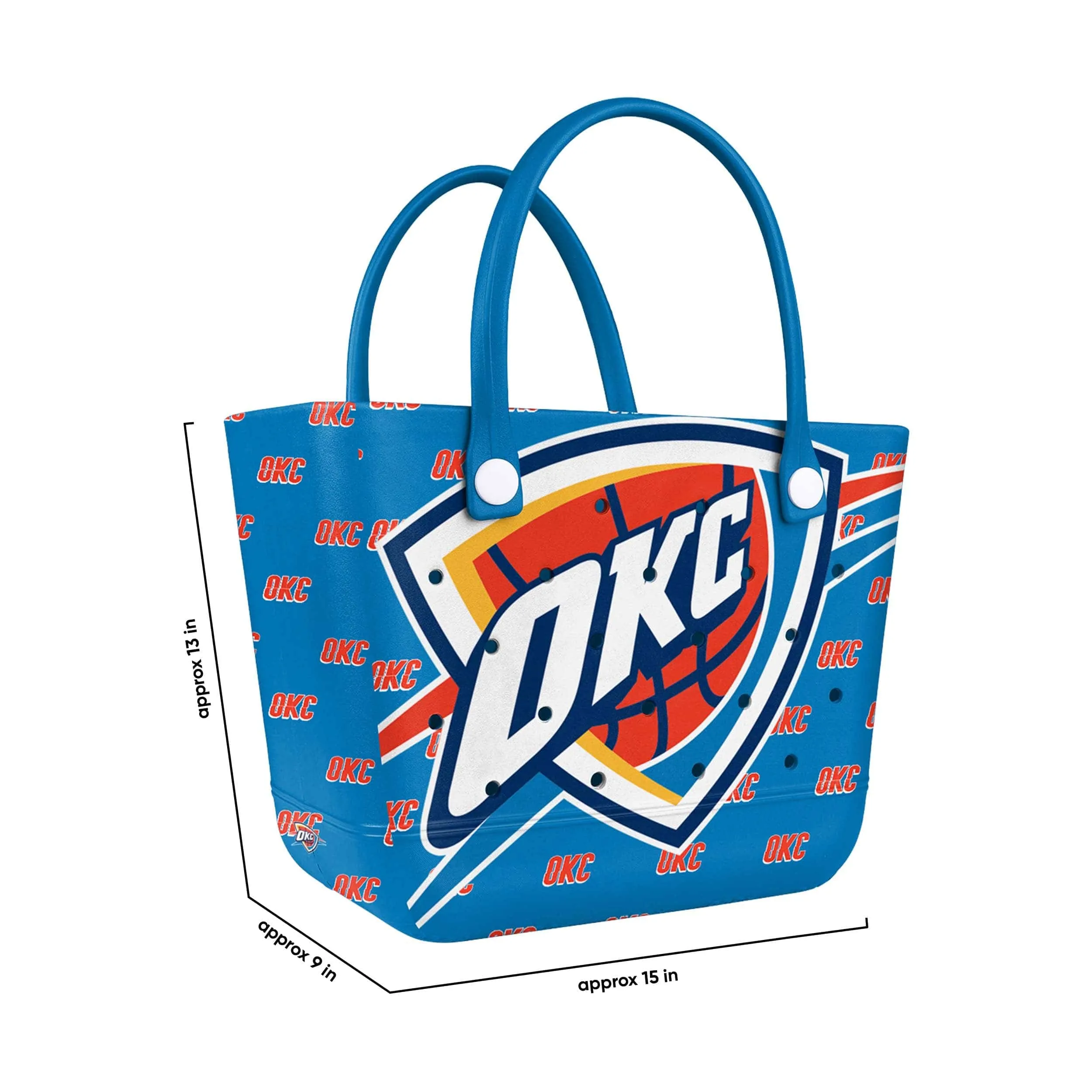Oklahoma City Thunder NBA Big Logo Mini Print Tailgate Tote Bag (PREORDER - SHIPS LATE JANUARY)