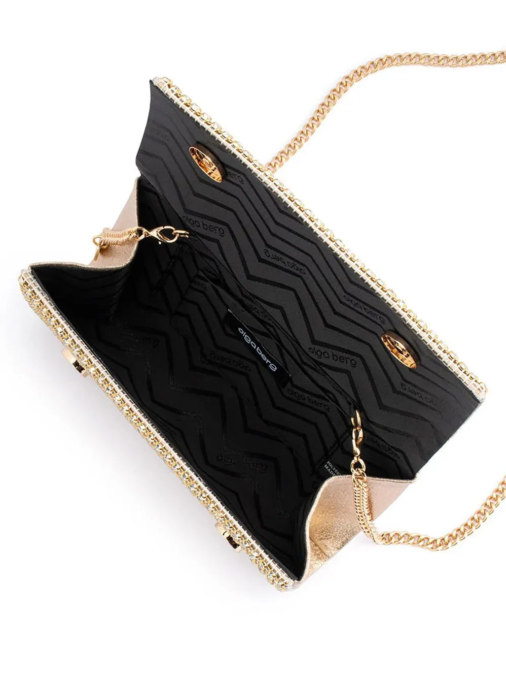 OLGA BERG MARIANA CRYSTAL CLUTCH