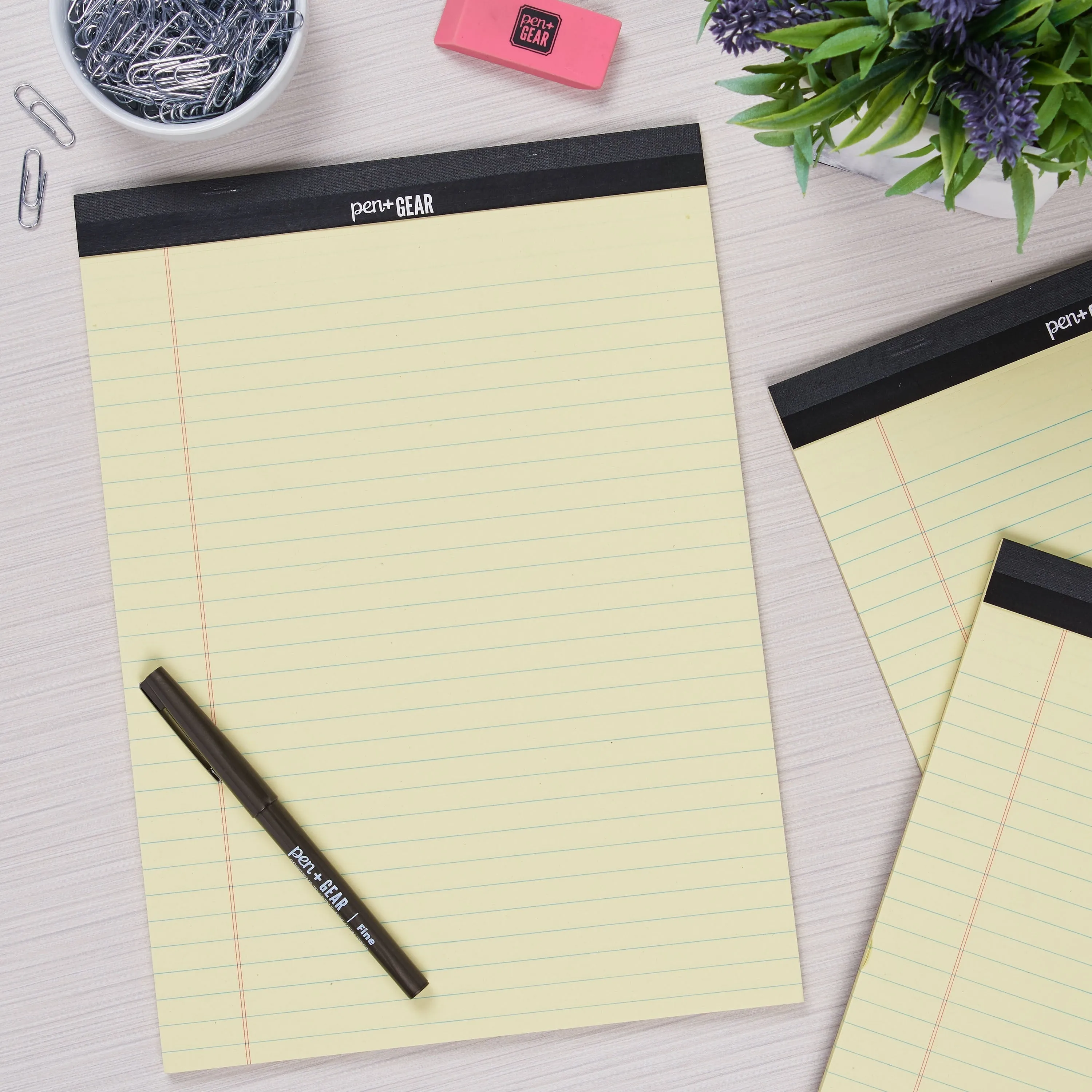Pen   Gear Legal Pads, Canary Paper, 50 Sheets, 3 Count per Pack