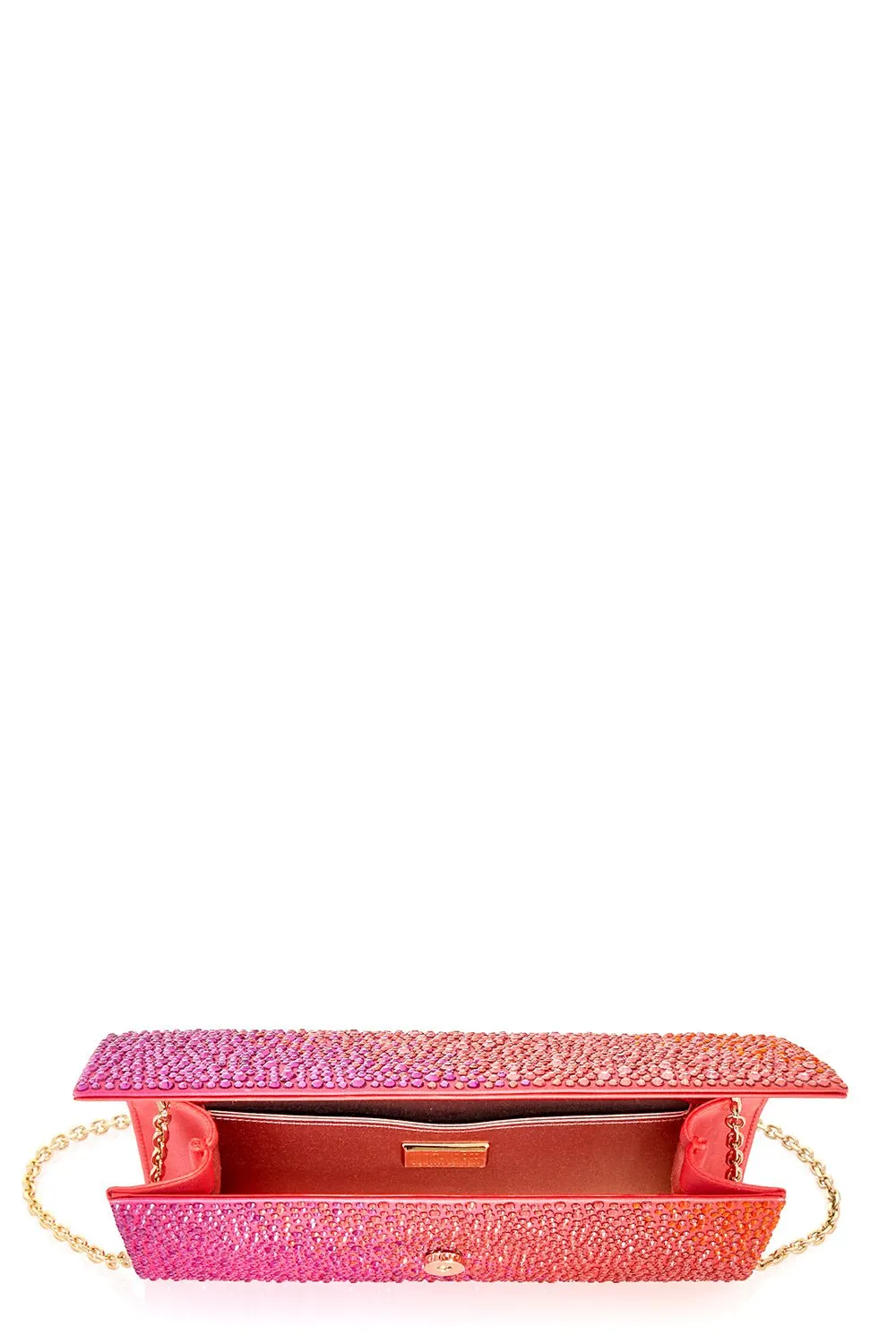 Perry Crystal Caviar Clutch