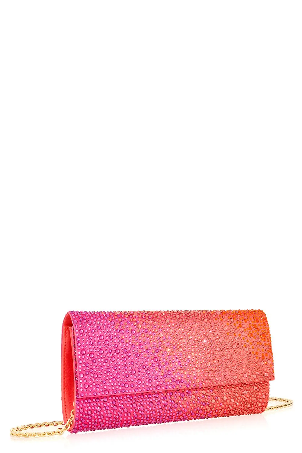 Perry Crystal Caviar Clutch
