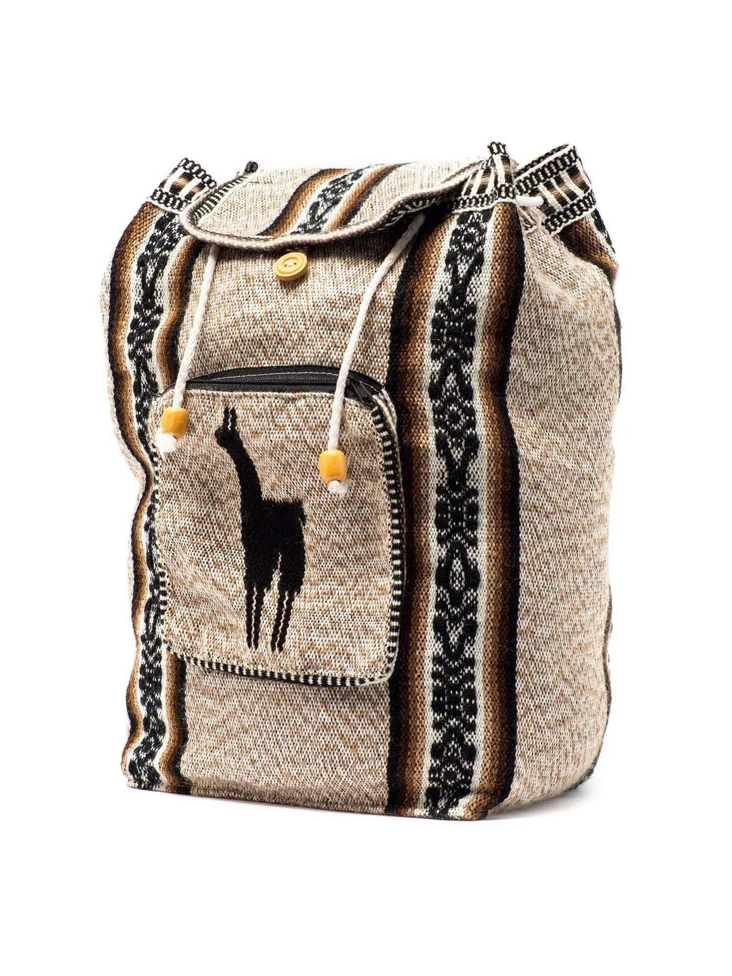 Peruvian Wool Backpack w/ Llama Pocket