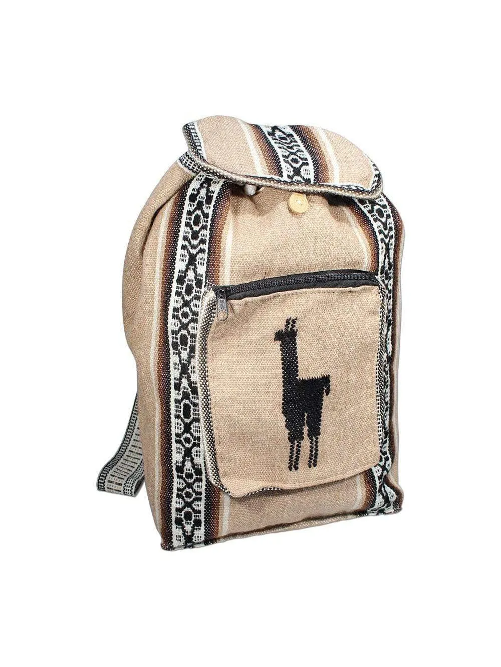 Peruvian Wool Backpack w/ Llama Pocket