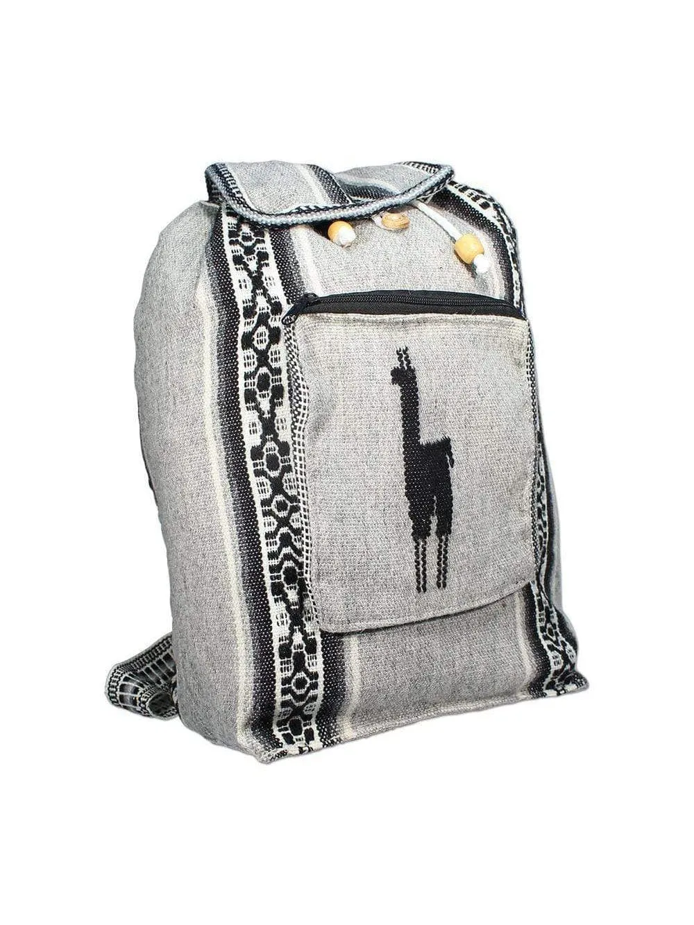 Peruvian Wool Backpack w/ Llama Pocket