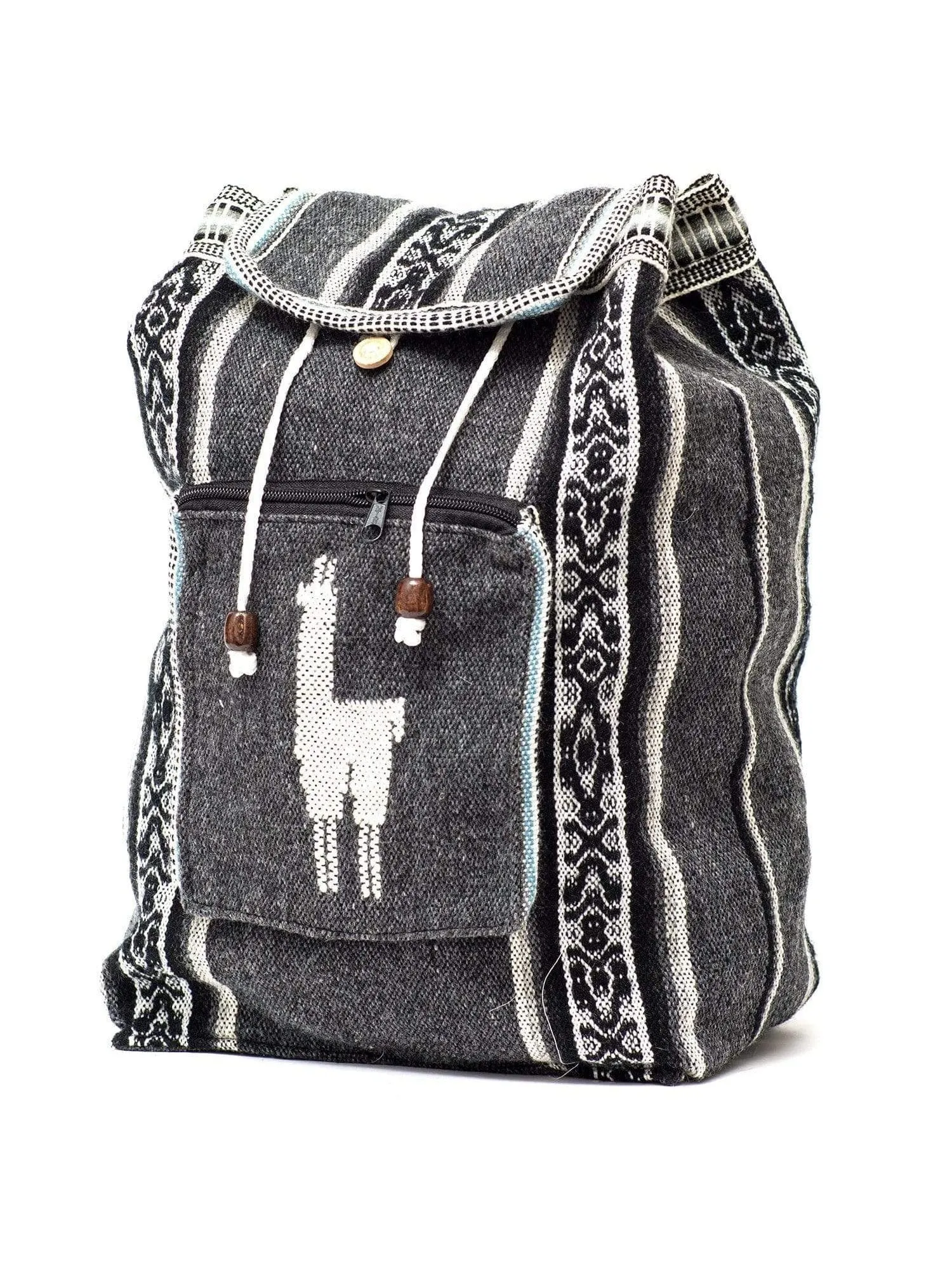Peruvian Wool Backpack w/ Llama Pocket