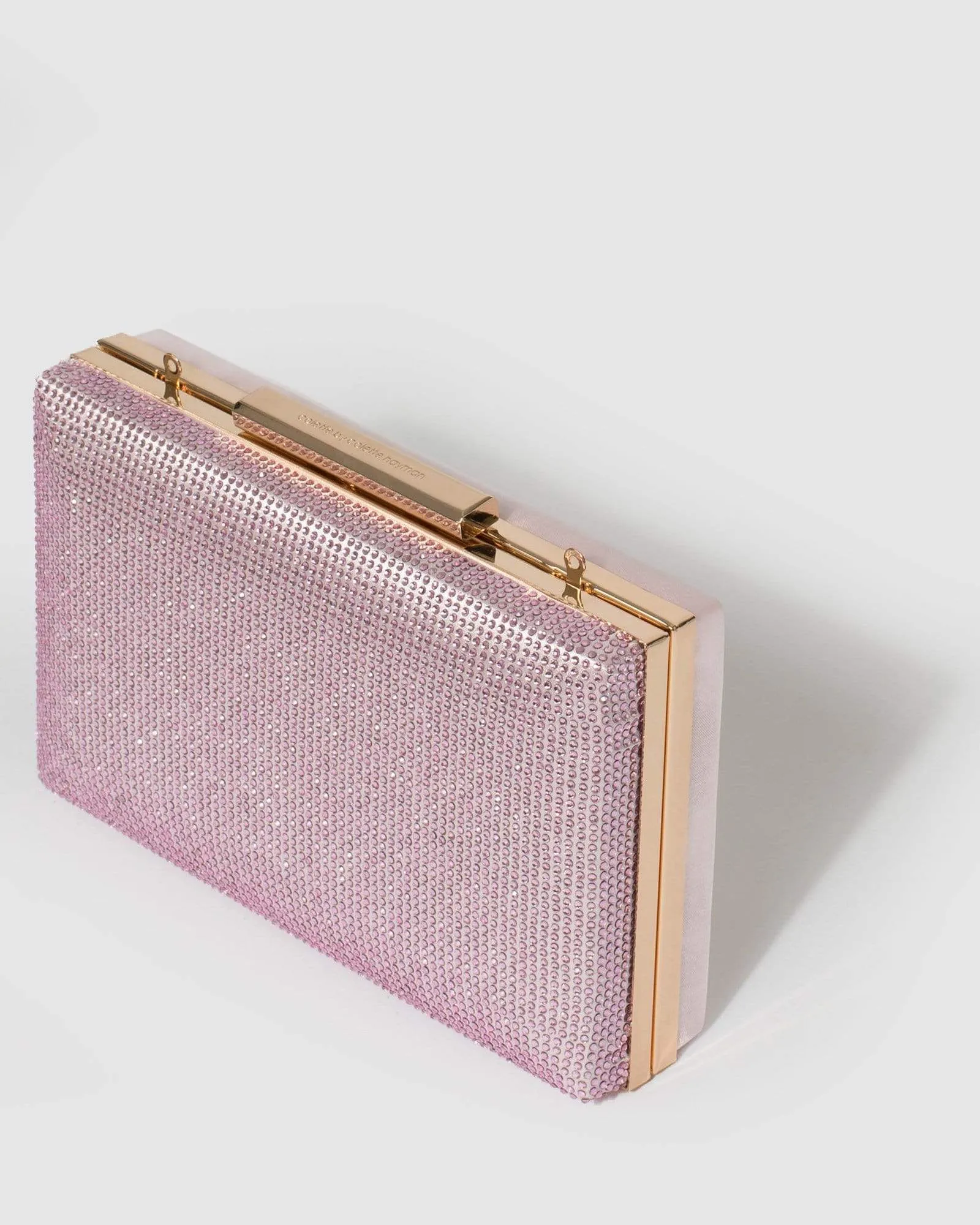 Pink Jaimi Crystal Clutch Bag