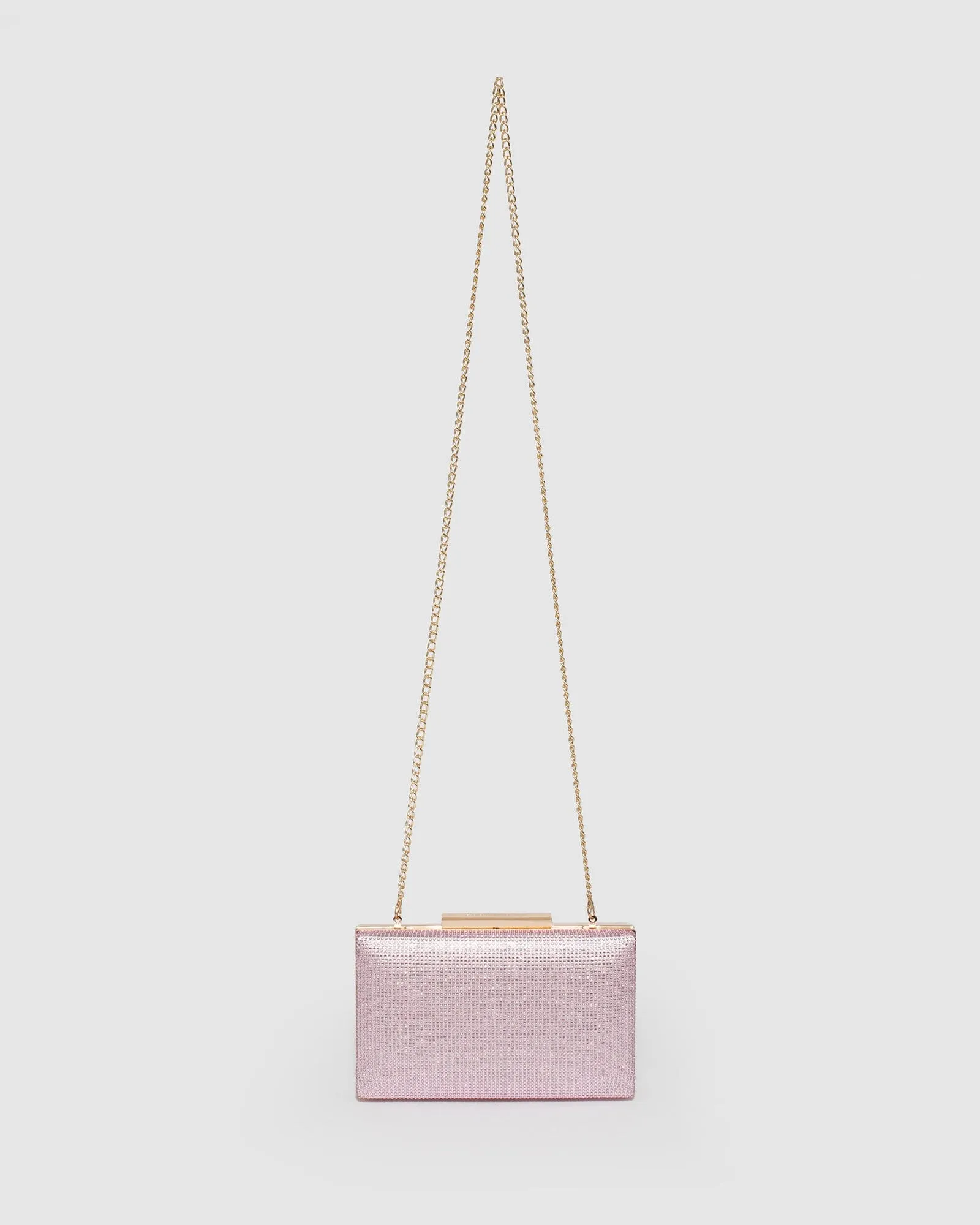 Pink Jaimi Crystal Clutch Bag