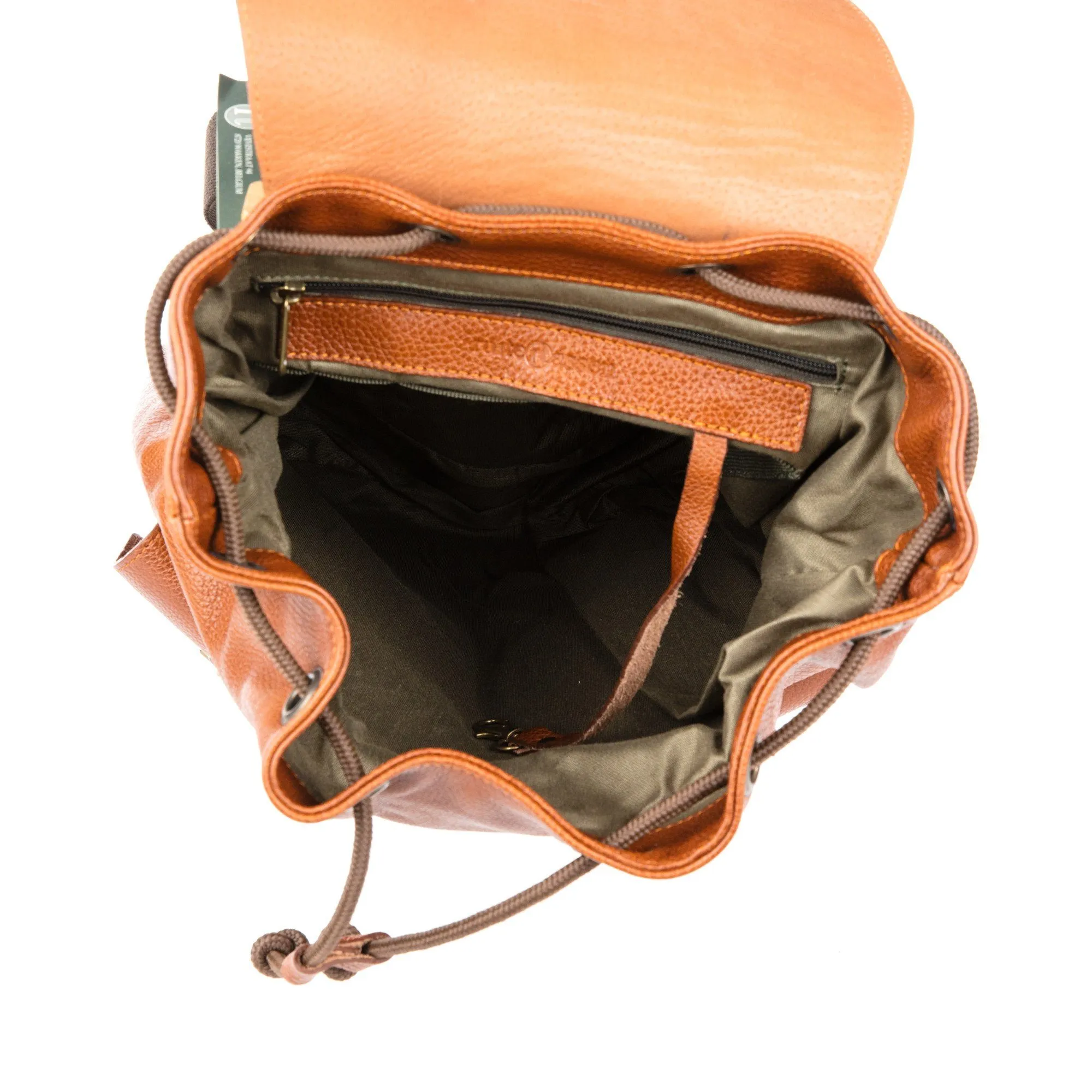 Ruitertassen Soft Leather Backpack, Cognac