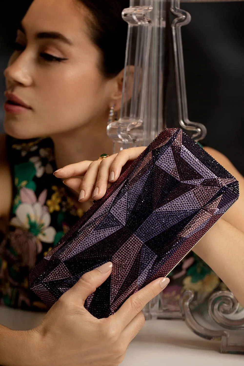 Slim Rectangle Clutch - Amethyst