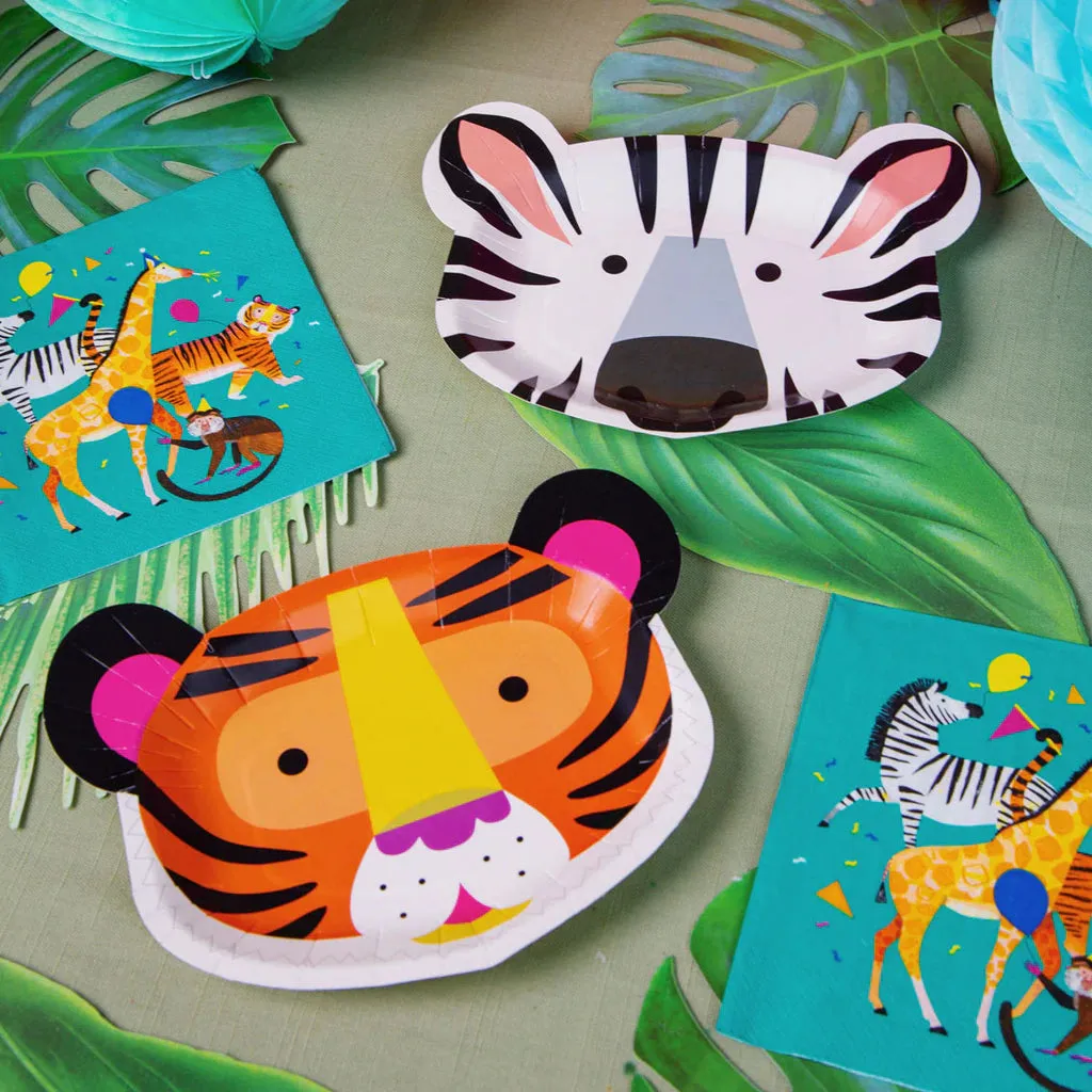 Tiger & Zebra Paper Plates (12 Pack)
