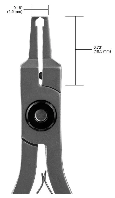 Tronex 5074 Mini Very Narrow, Long 90° Head Flush Carbon Steel Opposing Cutter, 4.9" OAL