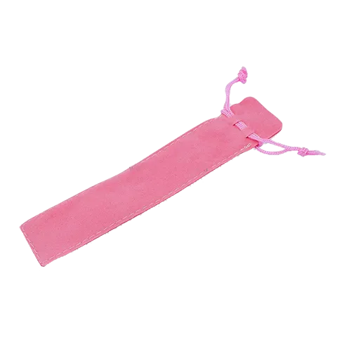 Velvet Drawstring Pen Bags II - Pink (10 pack)