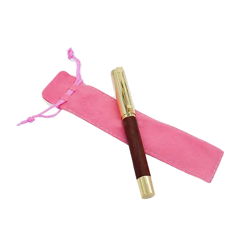 Velvet Drawstring Pen Bags II - Pink (10 pack)