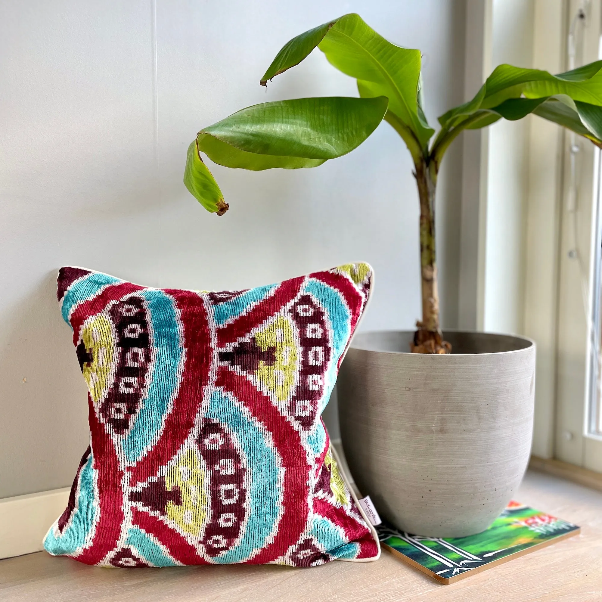 Velvet Ikat Cushion Decadence | Velvet Ikat Pillow Decadence