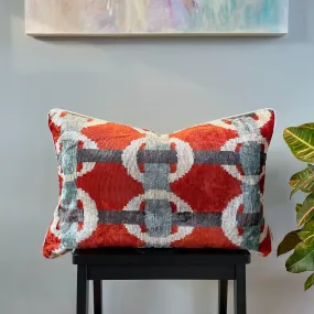 Velvet Ikat Cushion Hermesse | Velvet Ikat Pillow Hermesse