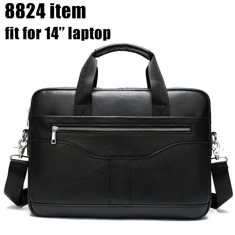 WESTAL Men's Briefcases Men's Bags Genuine Leather Lawyer/office Bag for Men Laptop Bag Leather Briefcases Bag for Documents 209