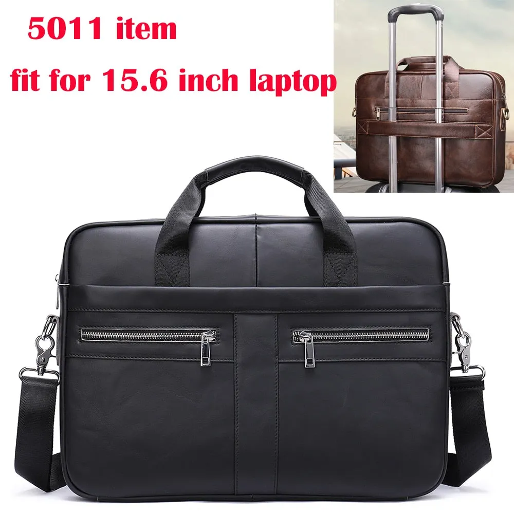 WESTAL Men's Briefcases Men's Bags Genuine Leather Lawyer/office Bag for Men Laptop Bag Leather Briefcases Bag for Documents 209