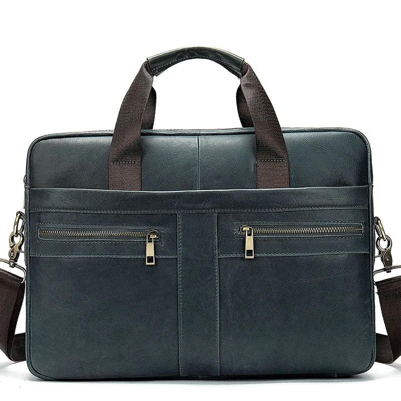 WESTAL Men's Briefcases Men's Bags Genuine Leather Lawyer/office Bag for Men Laptop Bag Leather Briefcases Bag for Documents 209