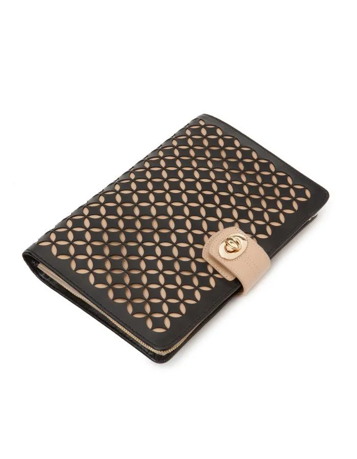 WOLF Chloé Jewelry Portfolio - Black Patterned Leather - LusterLoc