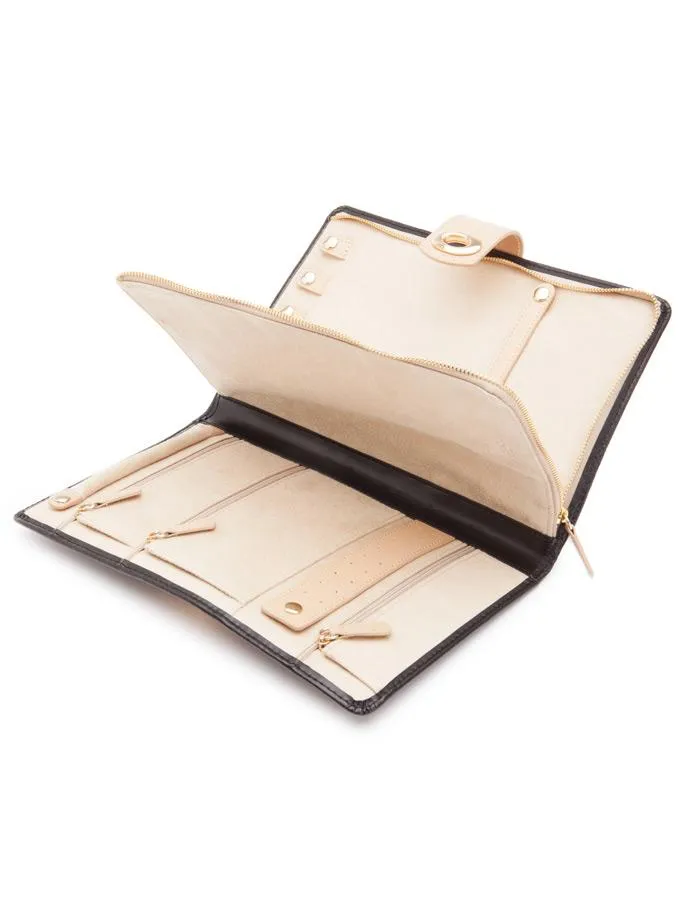 WOLF Chloé Jewelry Portfolio - Black Patterned Leather - LusterLoc